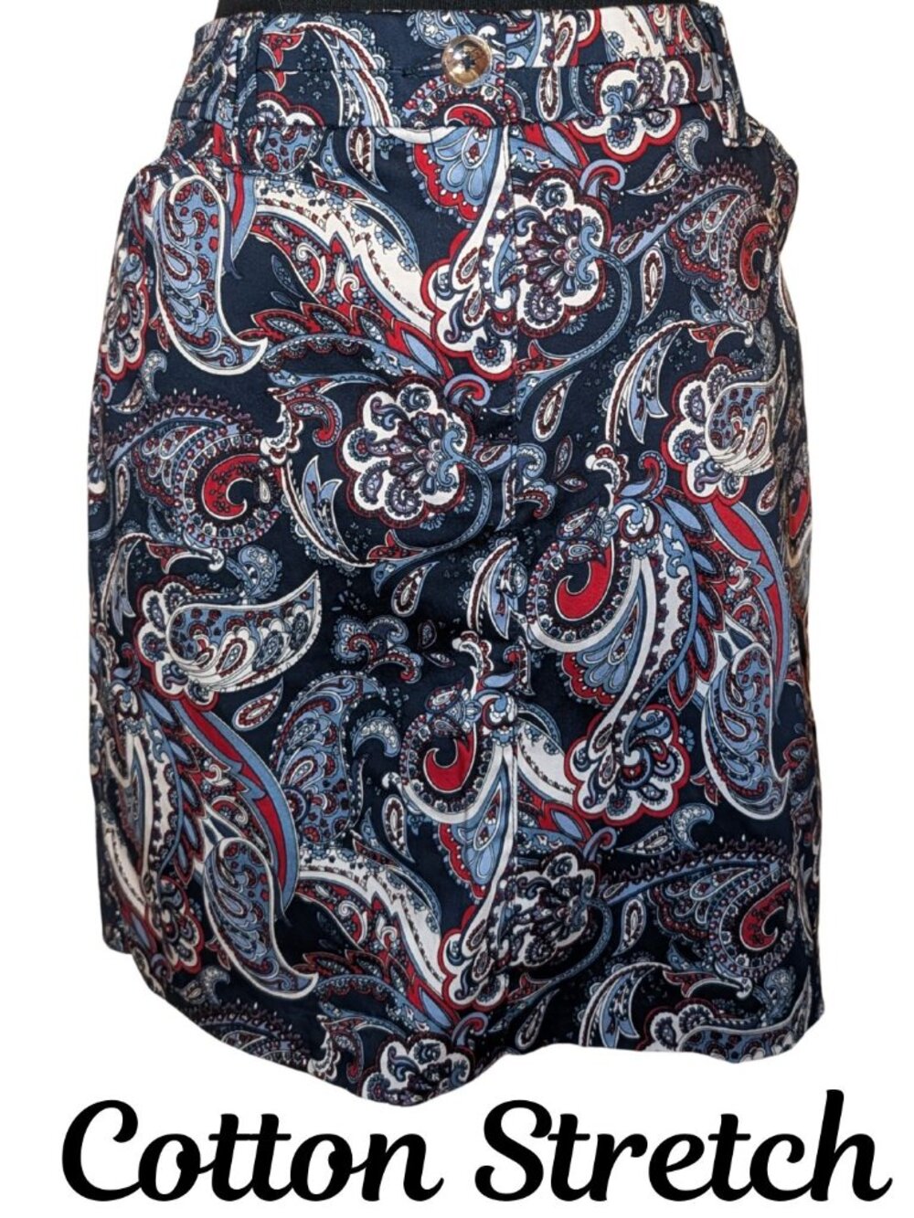 Charter Club Paisley Skort (Skirt + Short) Stretch Cotton